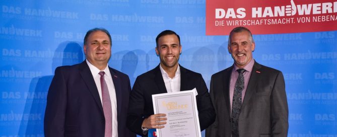 Sebastian Magalhaes von der Bornemann GmbH ist Bundessieger! Quelle: ZDHBildschön